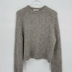 🧲 attic & barn mohair Heather Gray Crew Neck Sweater